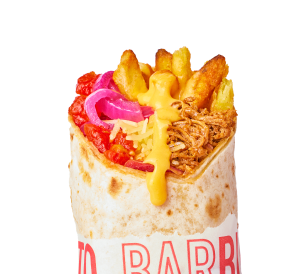 Burrito with fries