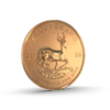 Goldmünze Krügerrand sicher kaufen | Golden Gates Die Rückseite der Krügerrand Goldmünze, hier ist das Nationaltier von Südafrika, eine Springbock-Antilope, abgebildet. In Gold sparen mit Golden Gates.