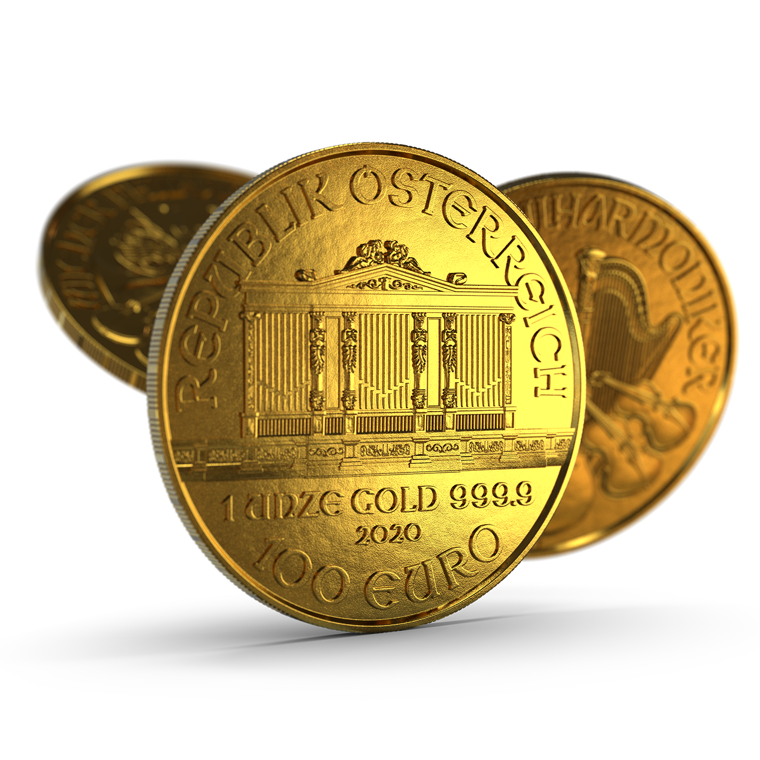 Goldanlagemünze Wiener Philharmoniker kaufen | Golden Gates Die einzige Goldanlage mit Nennwert in Euro.