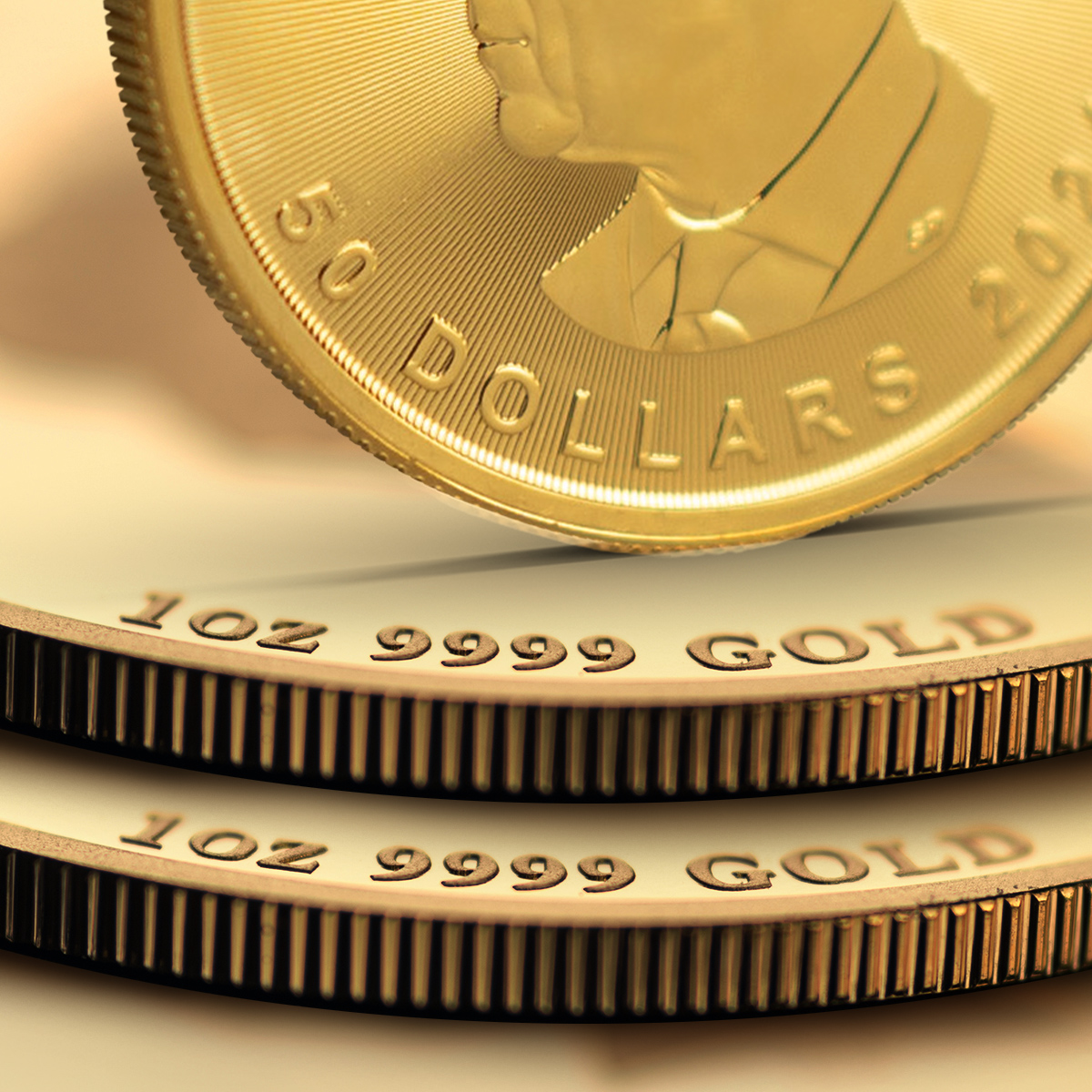 Goldmünzen, die als Anlagemünzen für den Vermögensaufbau genutzt werden.