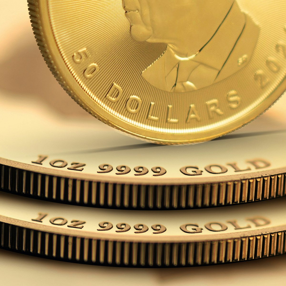Goldmünzen, die als Anlagemünzen für den Vermögensaufbau genutzt werden.