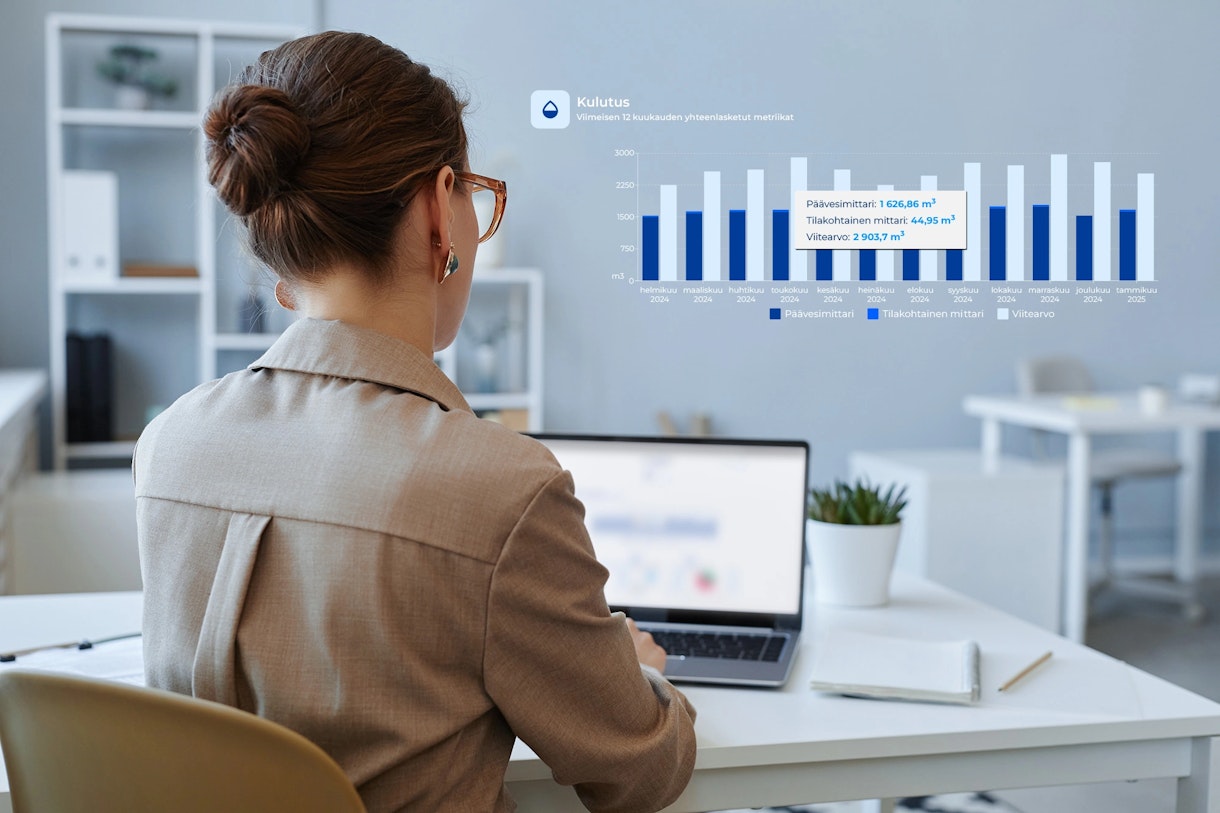 Smartvatten hub graphic consumption FI