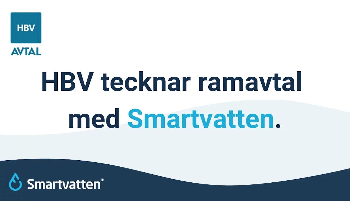 HBV tecknar ramavtal med Smartvatten