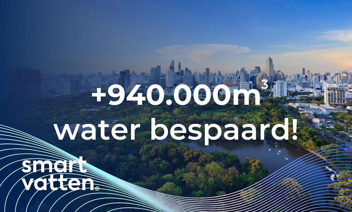 grote water besparing door Smartvatten klanten