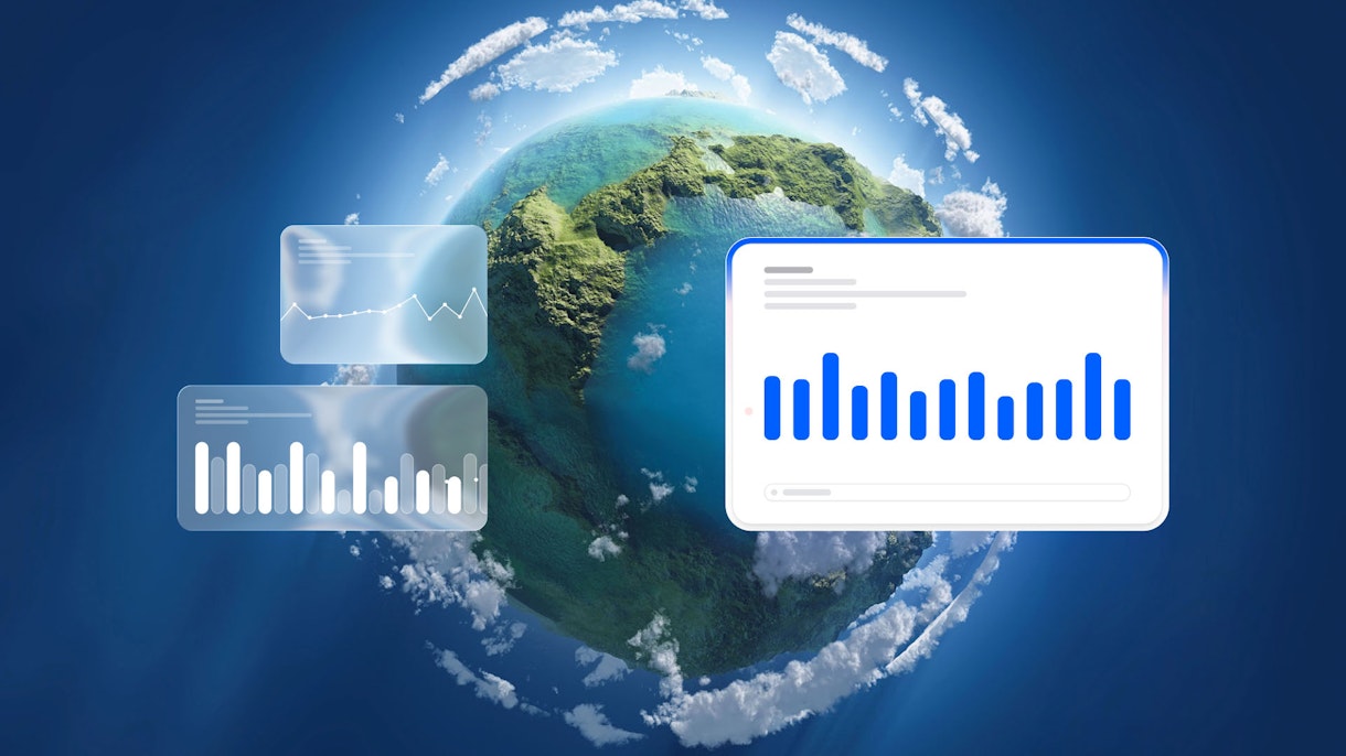 The Earth and charts.