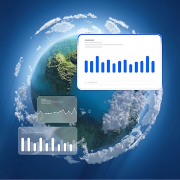 The Earth and charts.