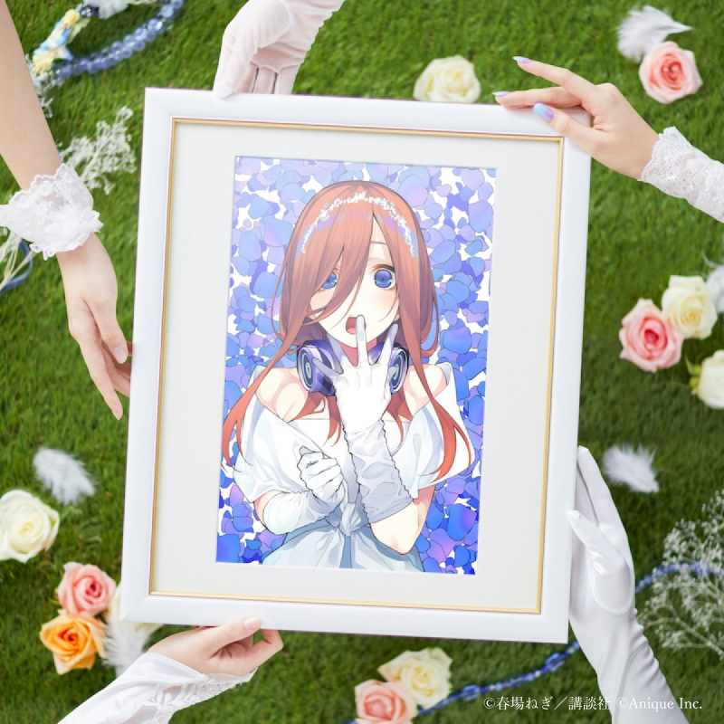 五等分の花嫁 中野三玖 Anique 記念額装絵 未使用 五等分の花嫁 記念額装絵 中野三玖 完結記念 Anique