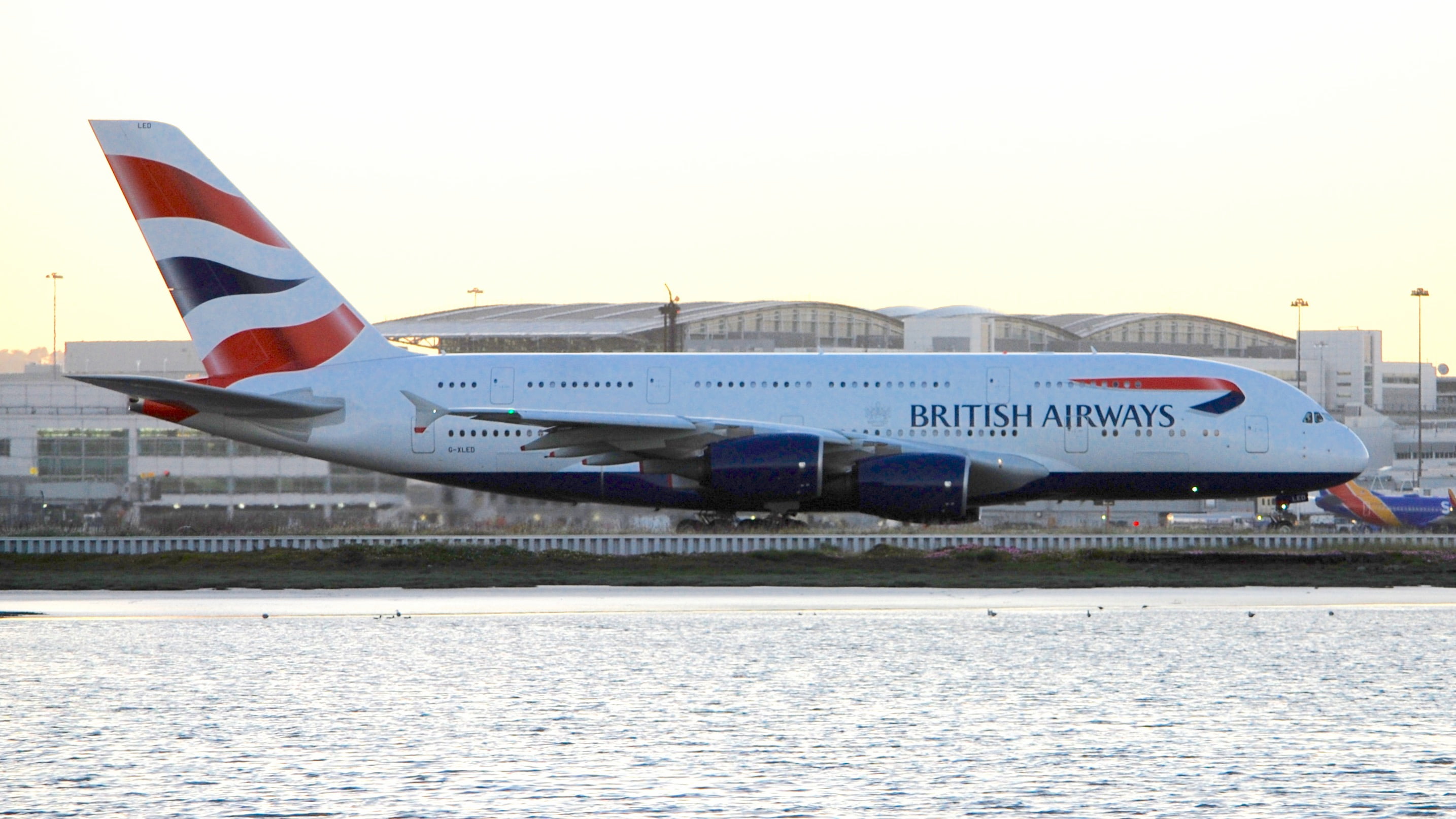 British Airways Airbus A-380 taxiing for takeoff (via Bill Abbot, Flickr CC)