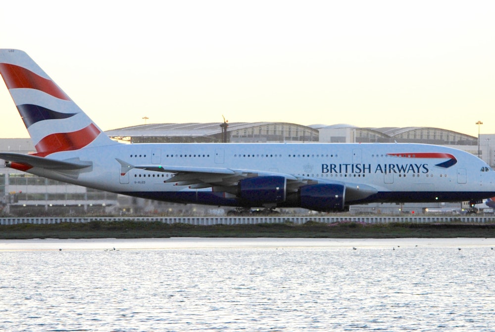 British Airways Airbus A-380 taxiing for takeoff (via Bill Abbot, Flickr CC)
