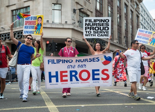 Filipino NHS nurses at Pride