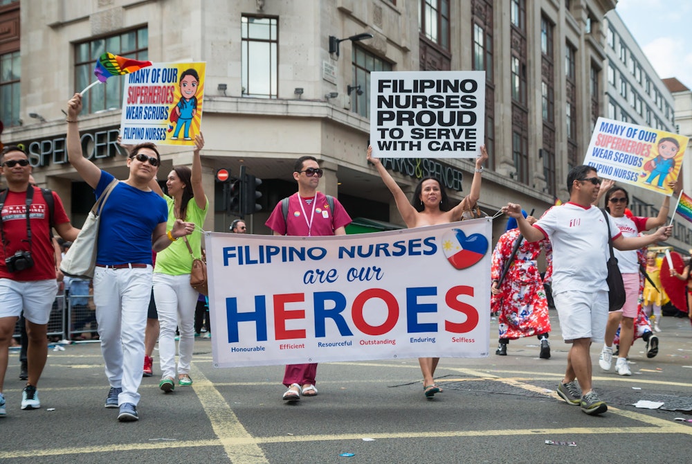 Filipino NHS nurses at Pride