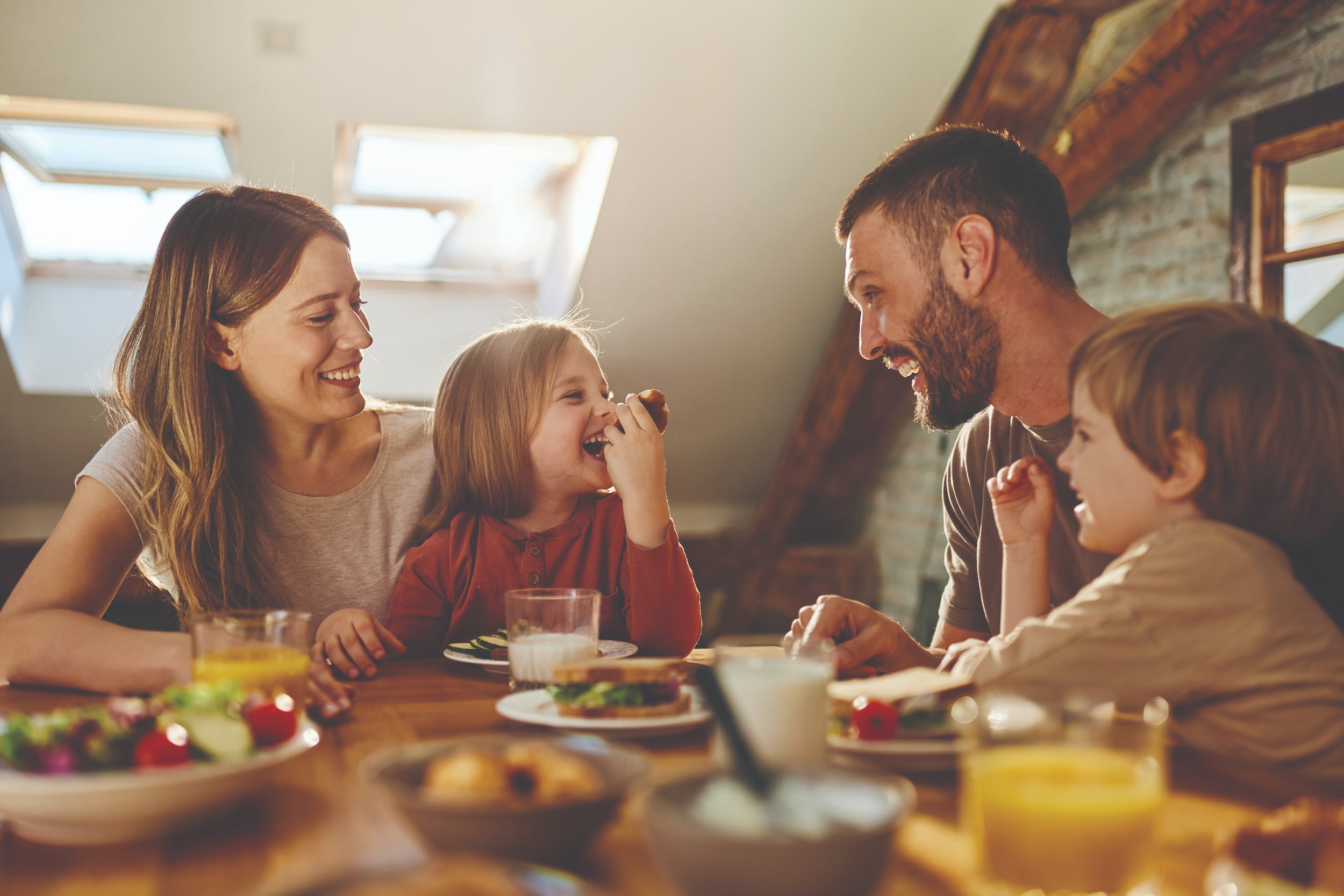 Family having a meal