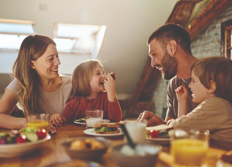 Family having a meal