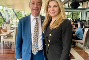 Farage and Paolina Antognetti.