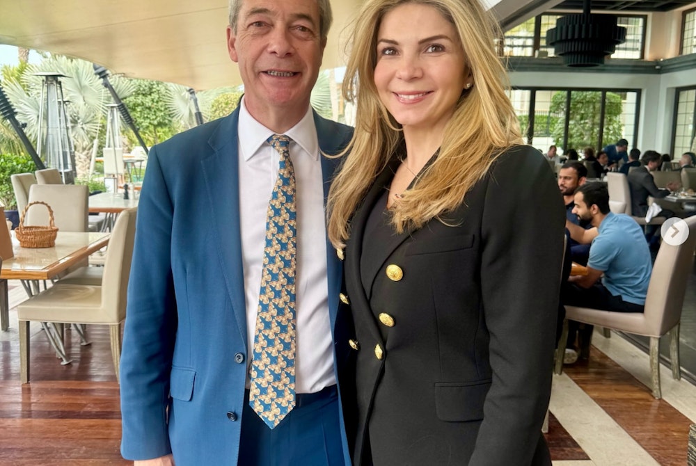 Farage and Paolina Antognetti.