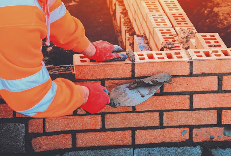 blockwork being put up