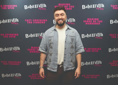 Jimmy the giant at Babelfish launch