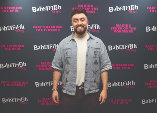 Jimmy the giant at Babelfish launch