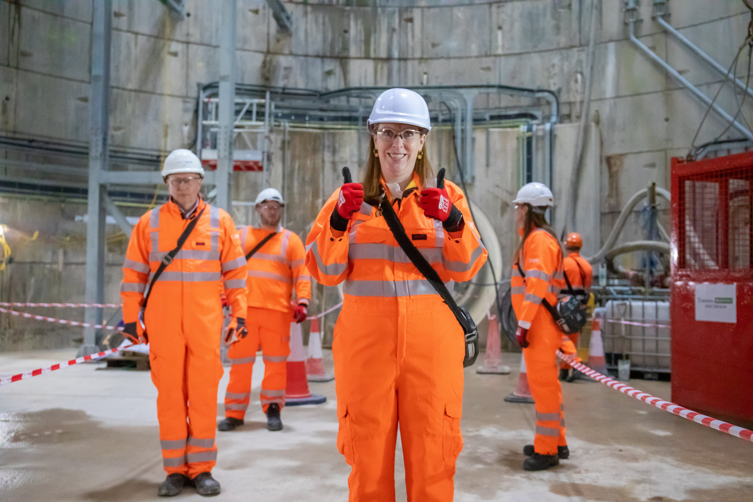 Angela Rayner on site