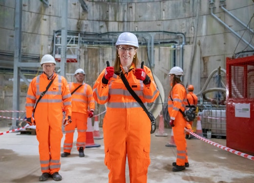 Angela Rayner on site
