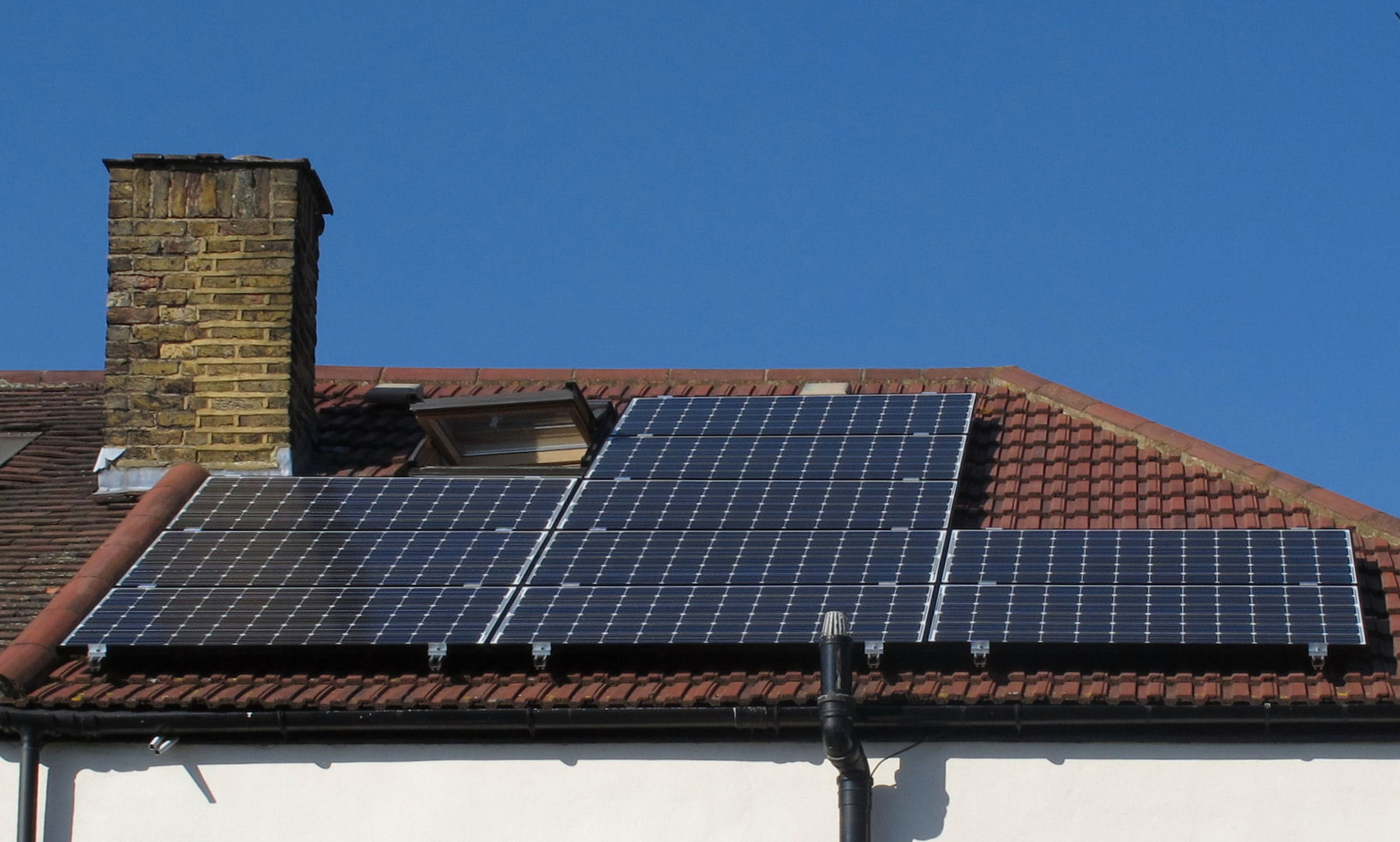 Solar panels on a roof