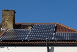 Solar panels on a roof