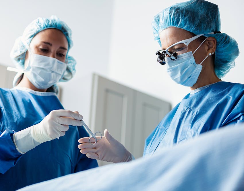 Doctors doing a procedure