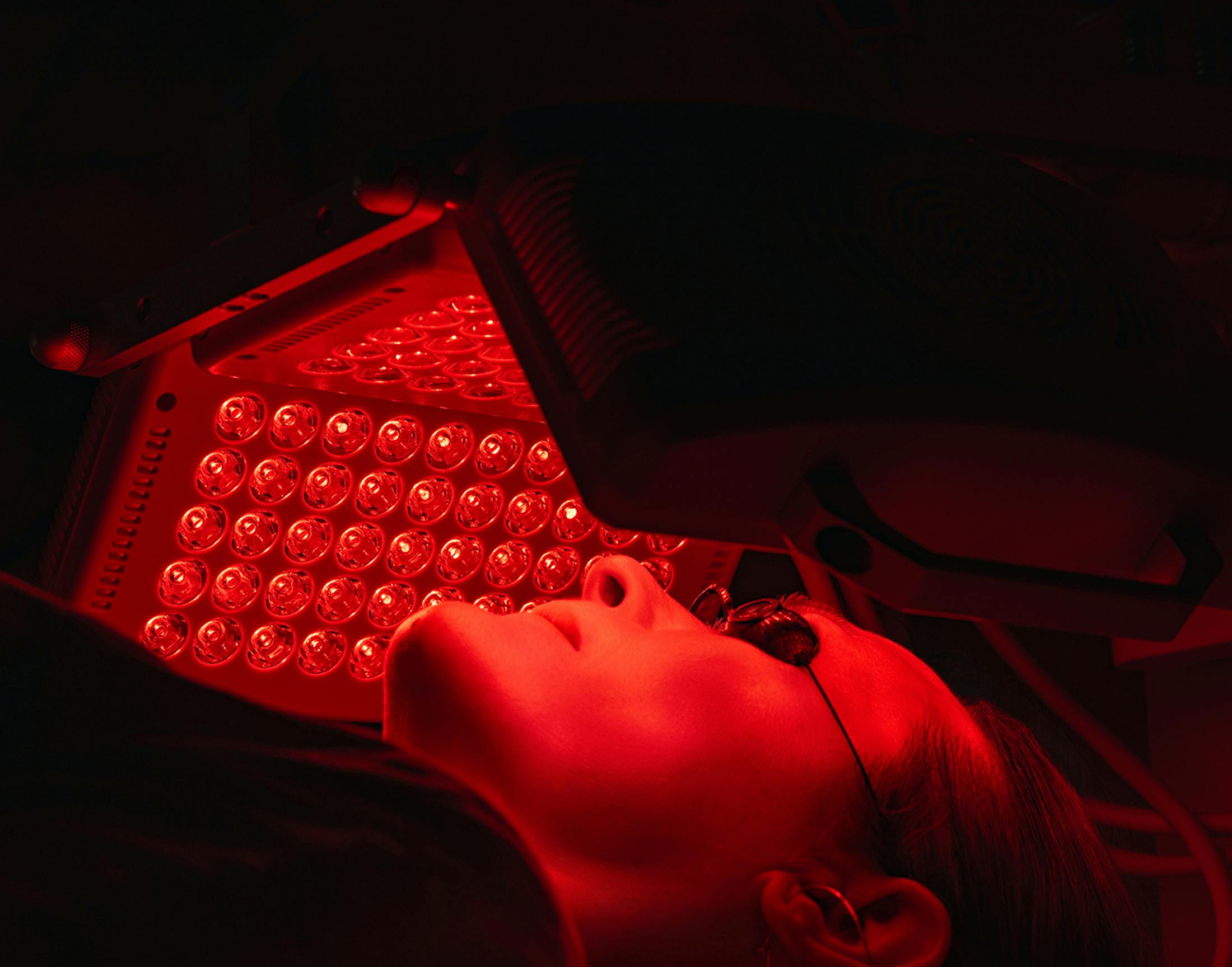 Woman using a medical device