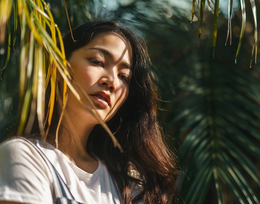 Woman looking at the camera