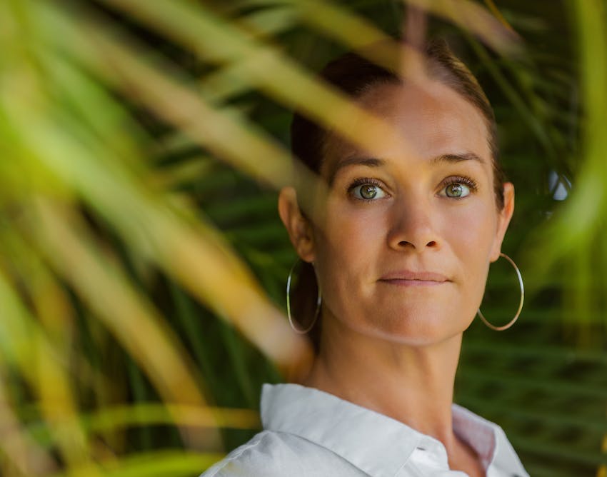 Woman looking at the camera