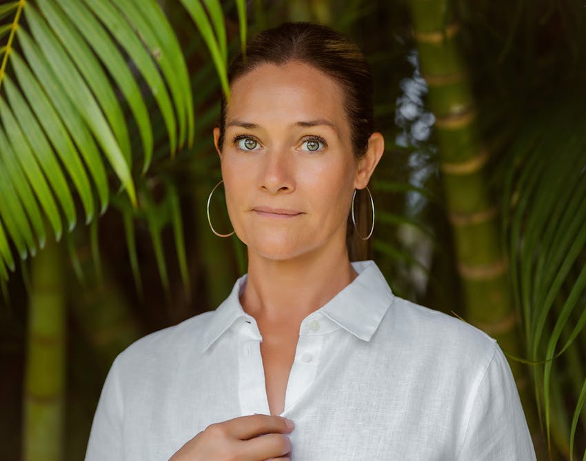 Woman looking at the camera