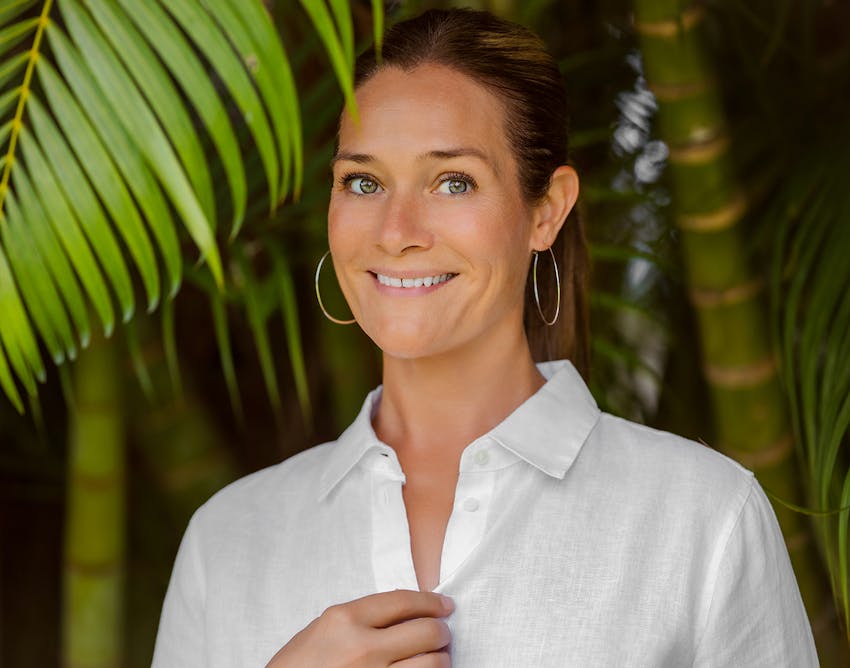 Woman smiling at camera