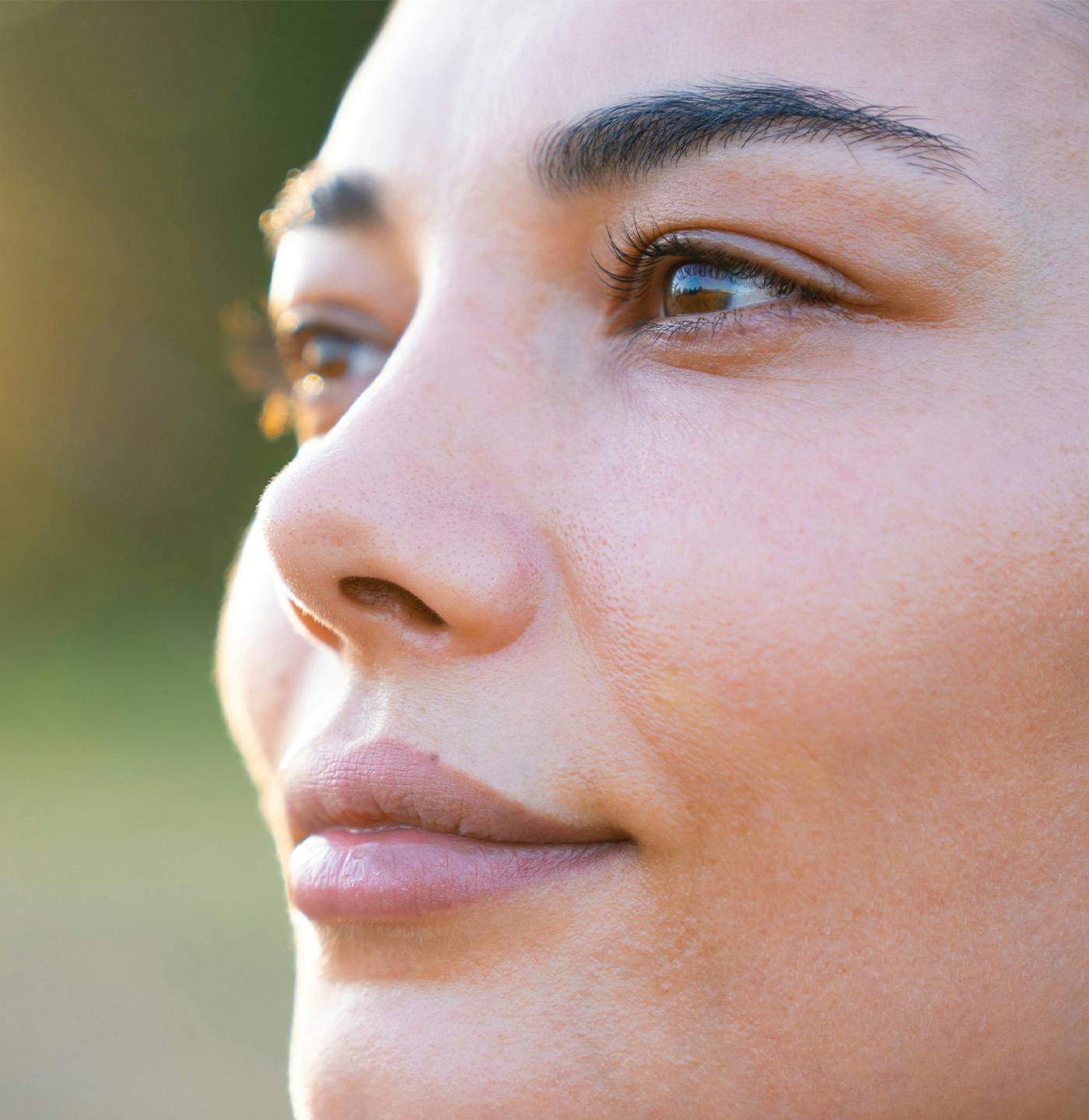 upclose of a womans face