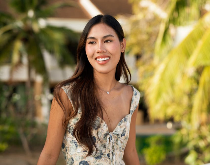 woman with long brown hair