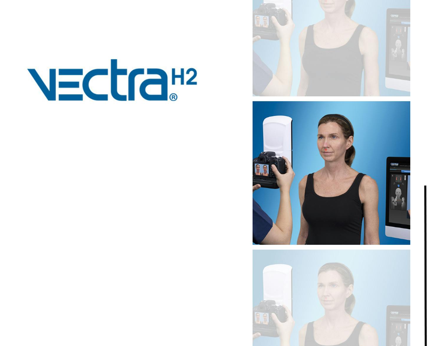 Vectra advertizement woman being photographed