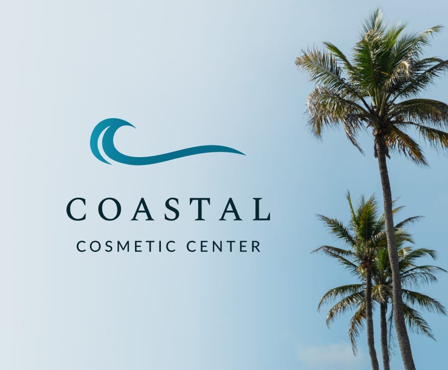 Coastal Cosmetic Center logo and palm trees