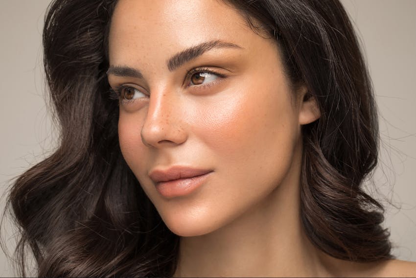 woman looking to her right