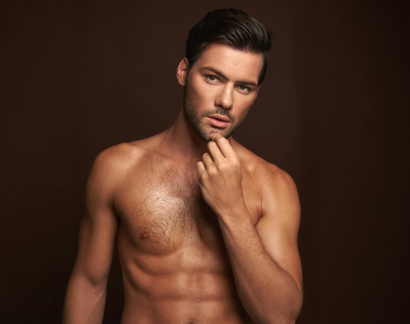 man with toned abdomen