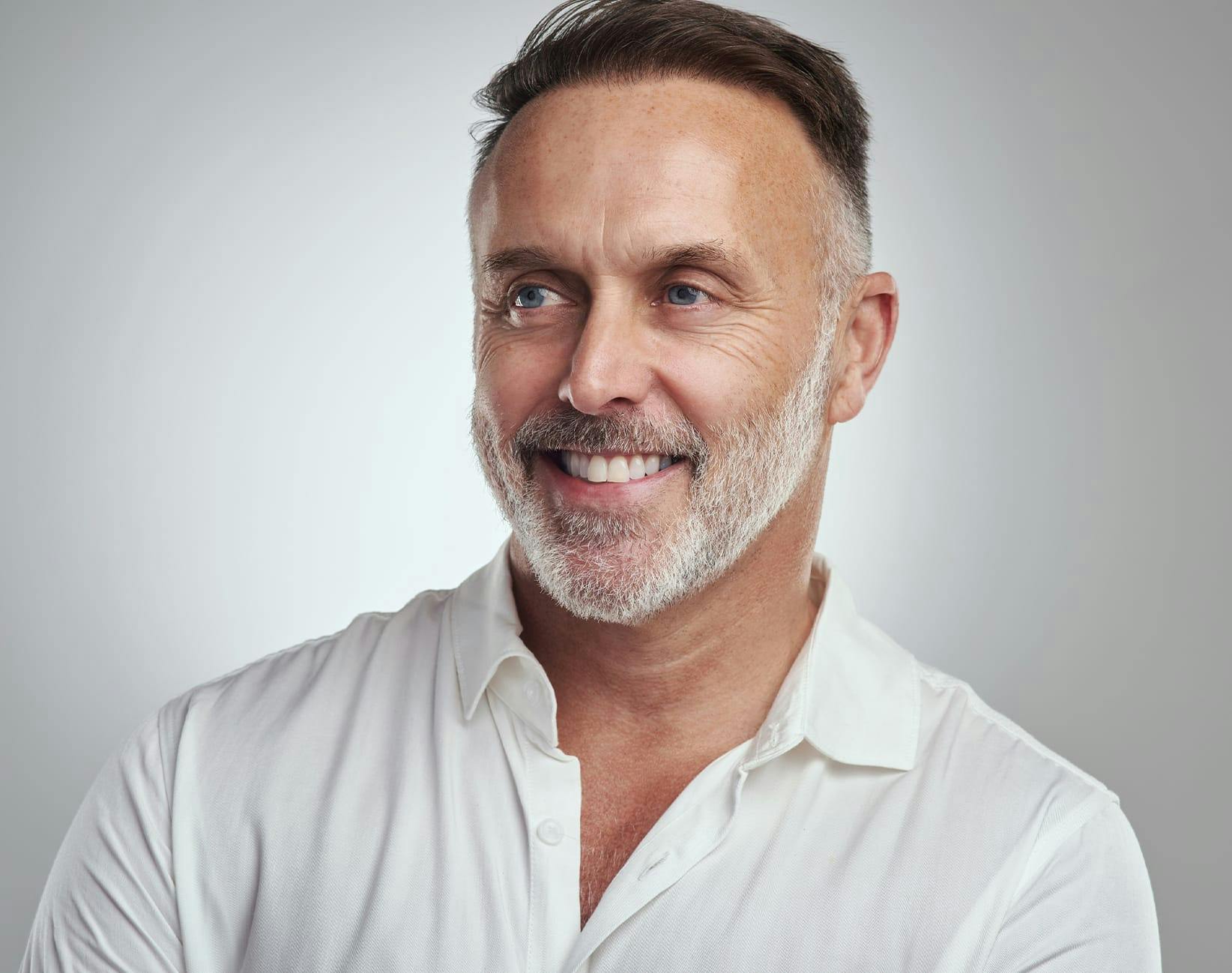 man in a white shirt