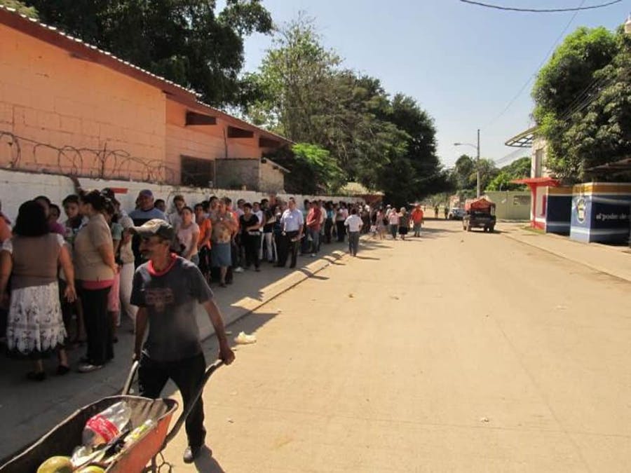 people standing in line