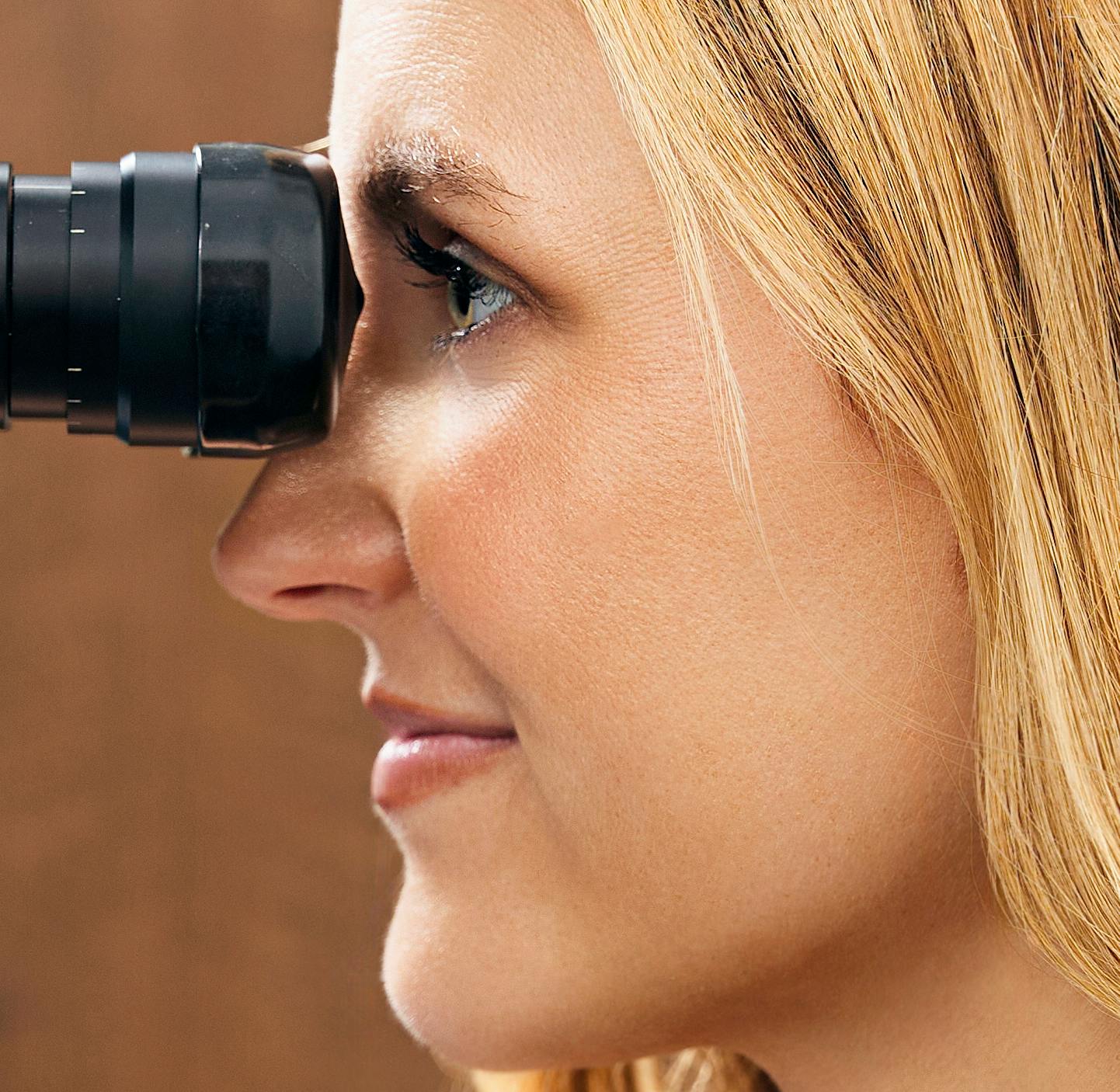 woman getting her eyes checked