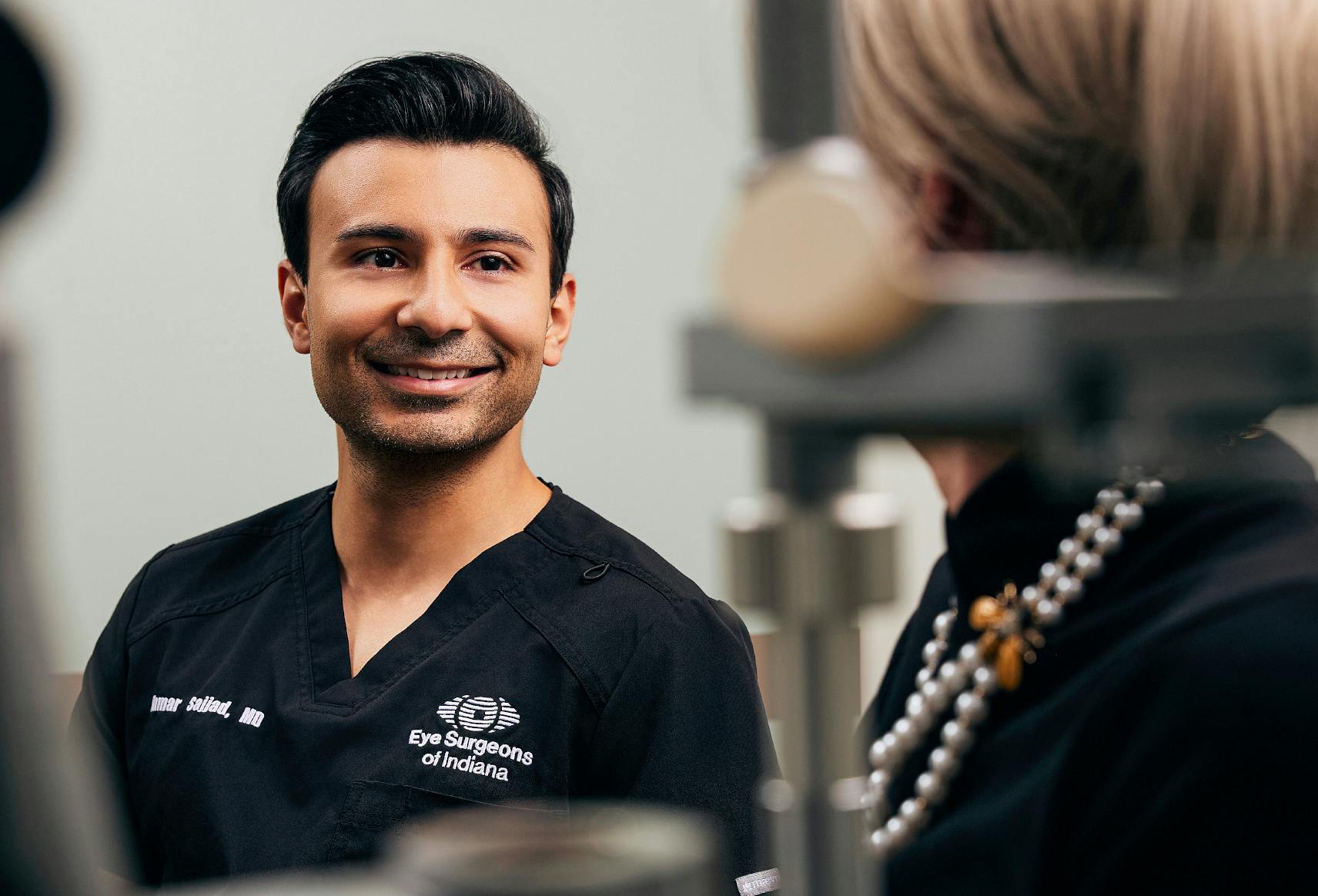 doctor smiling at a patient