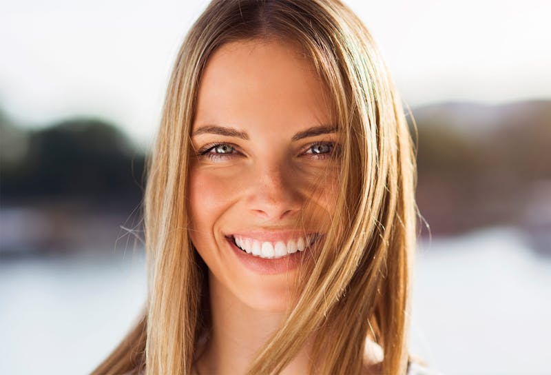 woman smiling