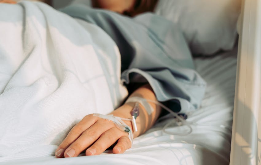 person in a hospital bed