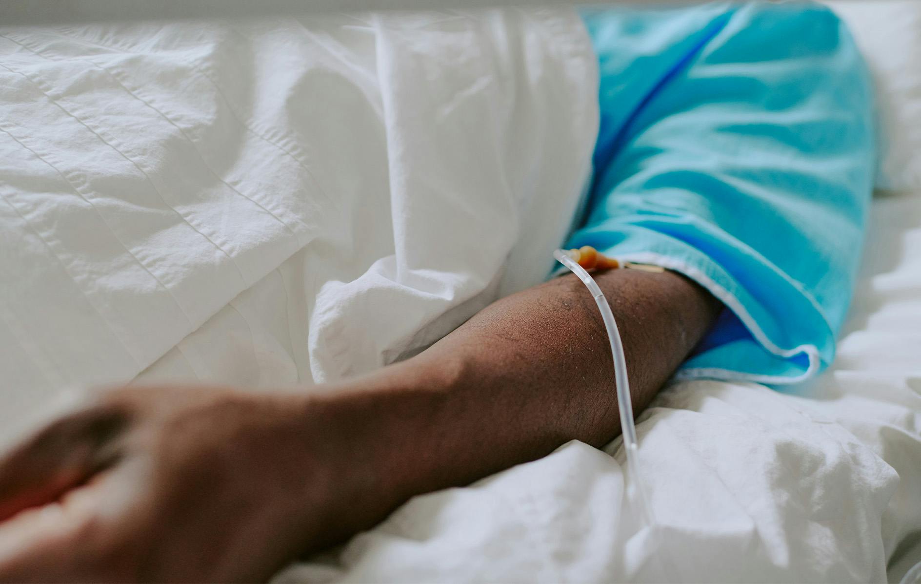 person in a hospital bed