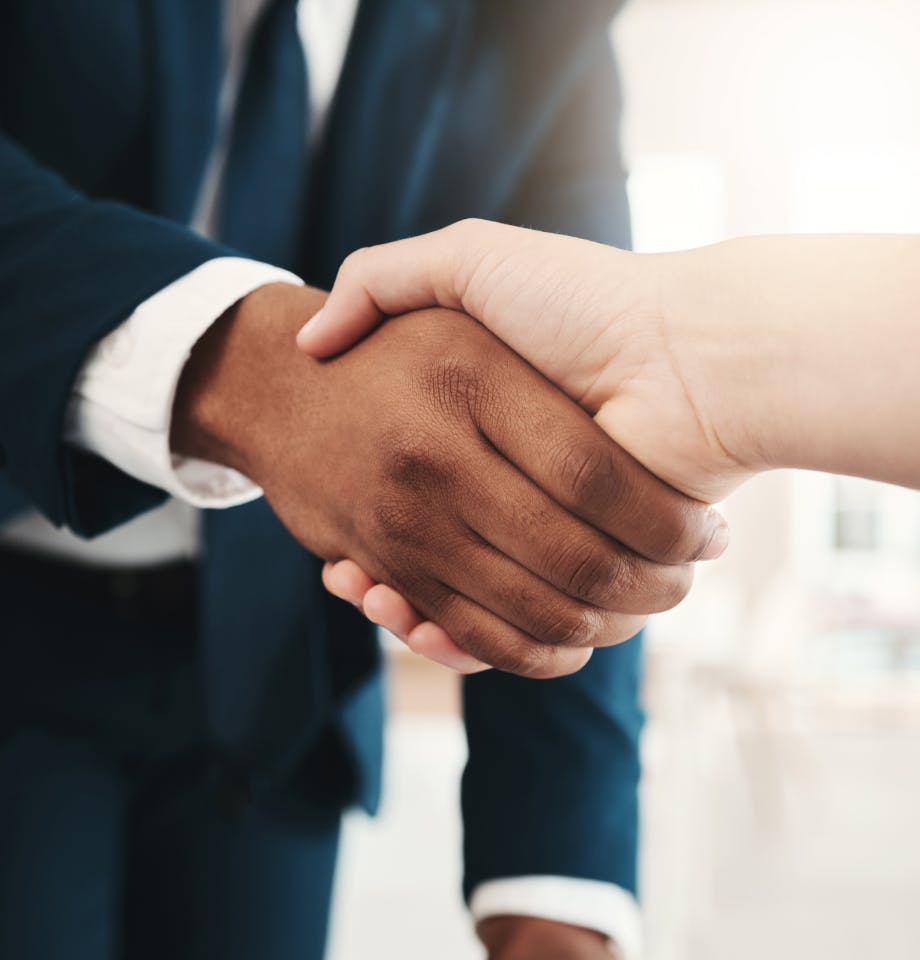 two people shaking hands