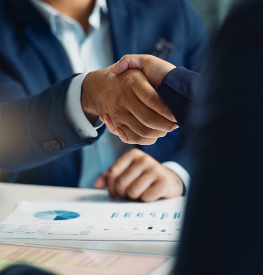 two people shaking hands
