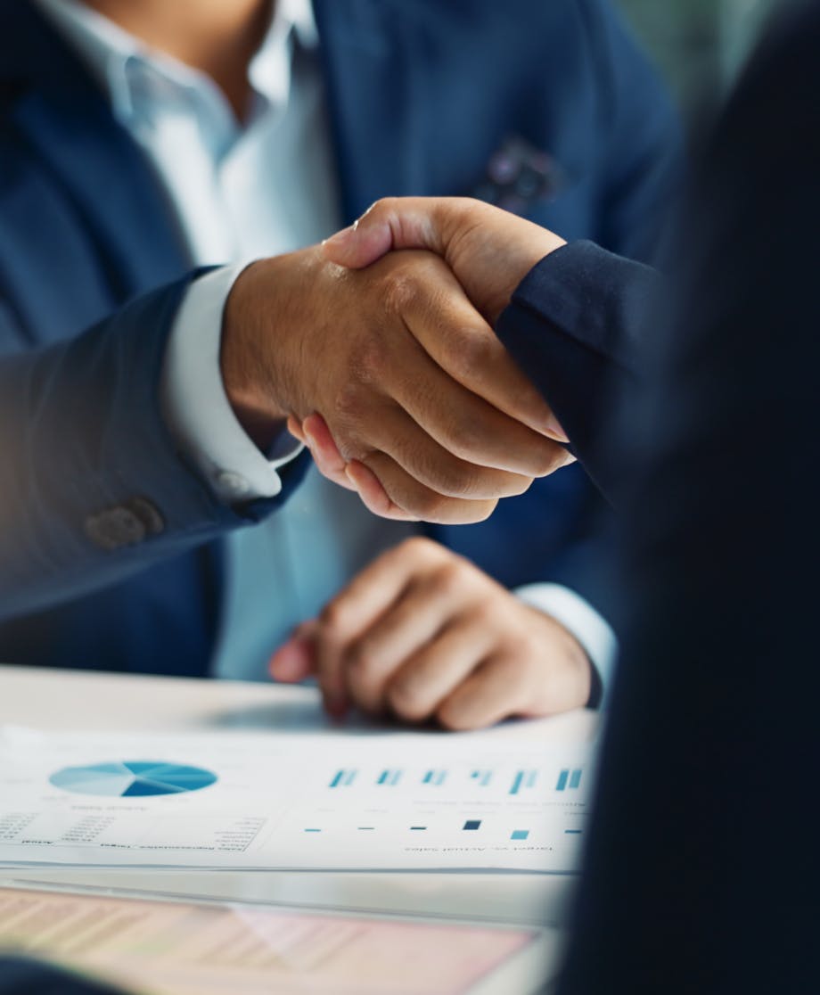 two people shaking hands