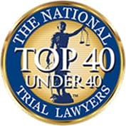 Top 40 Under 40 award badge