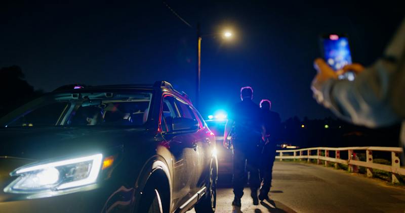 car being pulled over